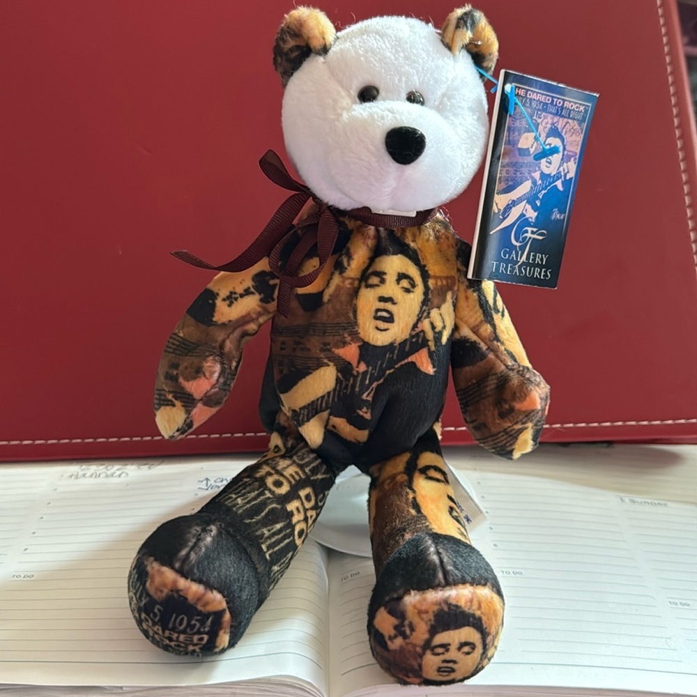 Gallery Treasures 9 inch beanie bear. ELVIS 50th Anniversary​